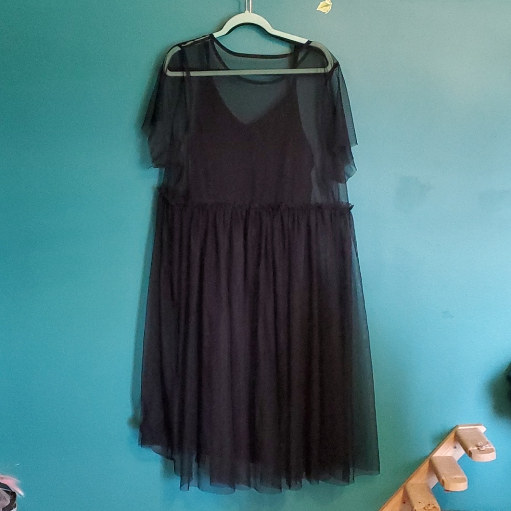 Two piece black dress